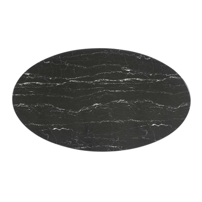 Lippa 54" Oval Faux Marble Dining Table by Modway - EEI-5242