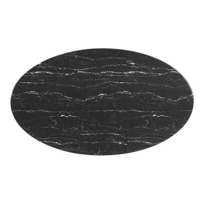 Lippa 60" Oval Faux Marble Dining Table by Modway - EEI-5243
