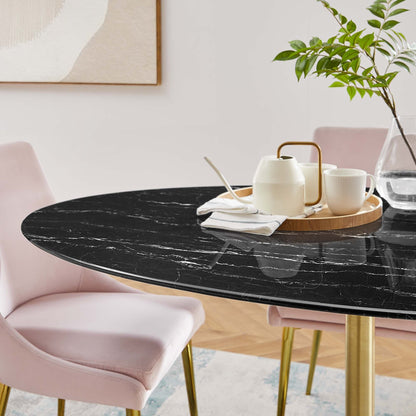 Lippa 60" Oval Faux Marble Dining Table by Modway - EEI-5243