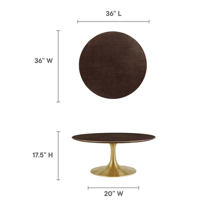Lippa 36" Round Wood Coffee Table by Modway - EEI-5244