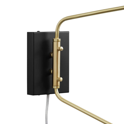Journey 2-Light Swing Arm Wall Sconce by Modway