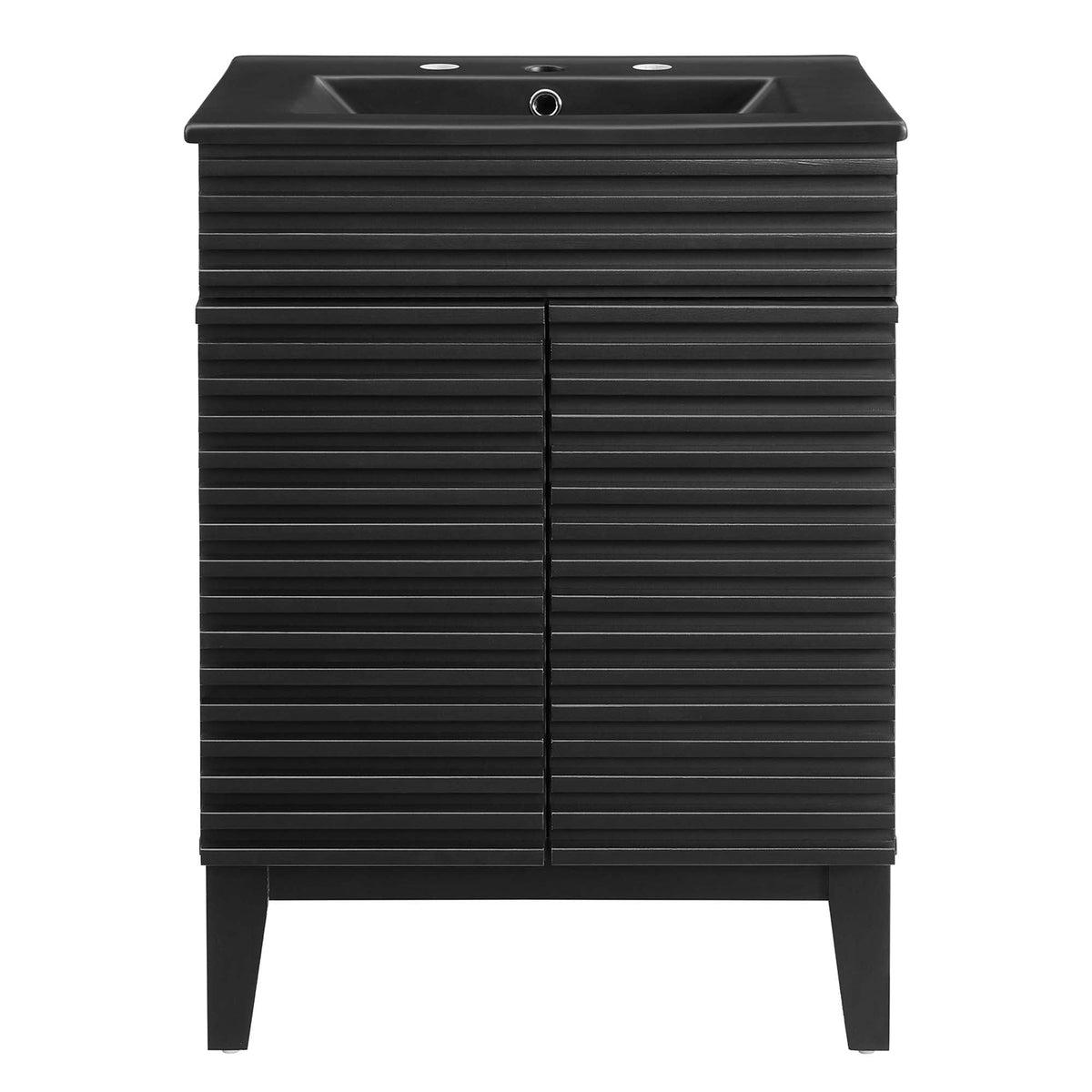 Render 24" Bathroom Vanity by Modway - Black Black / Walnut Black / White Black