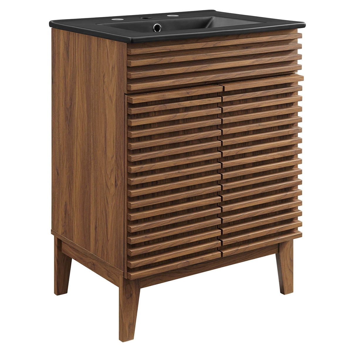 Render 24" Bathroom Vanity by Modway - Black Black / Walnut Black / White Black