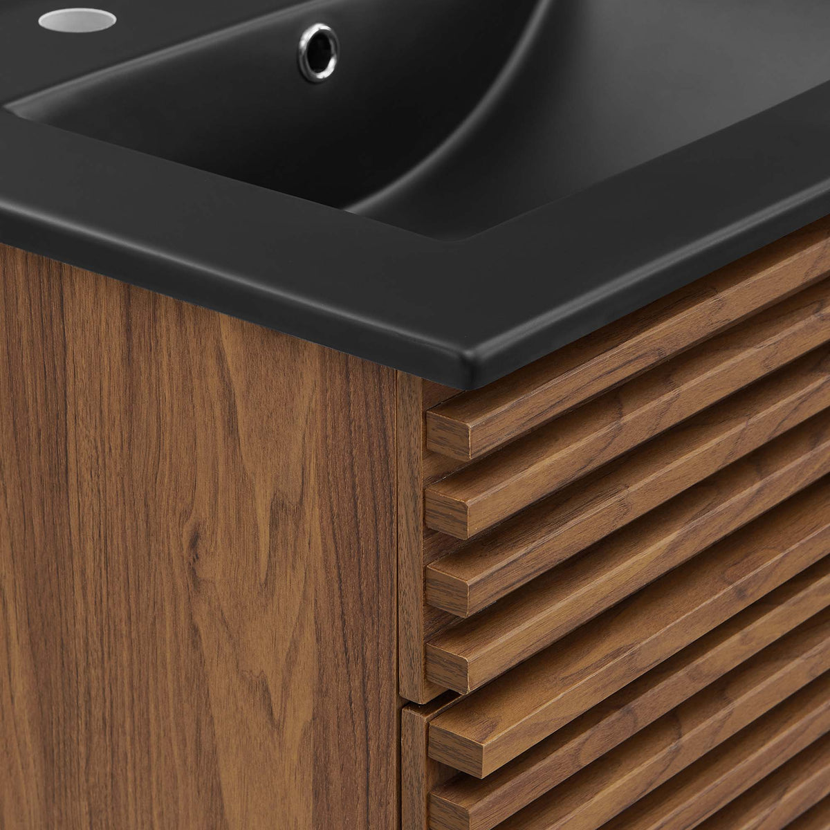 Render 24" Bathroom Vanity by Modway - Black Black / Walnut Black / White Black
