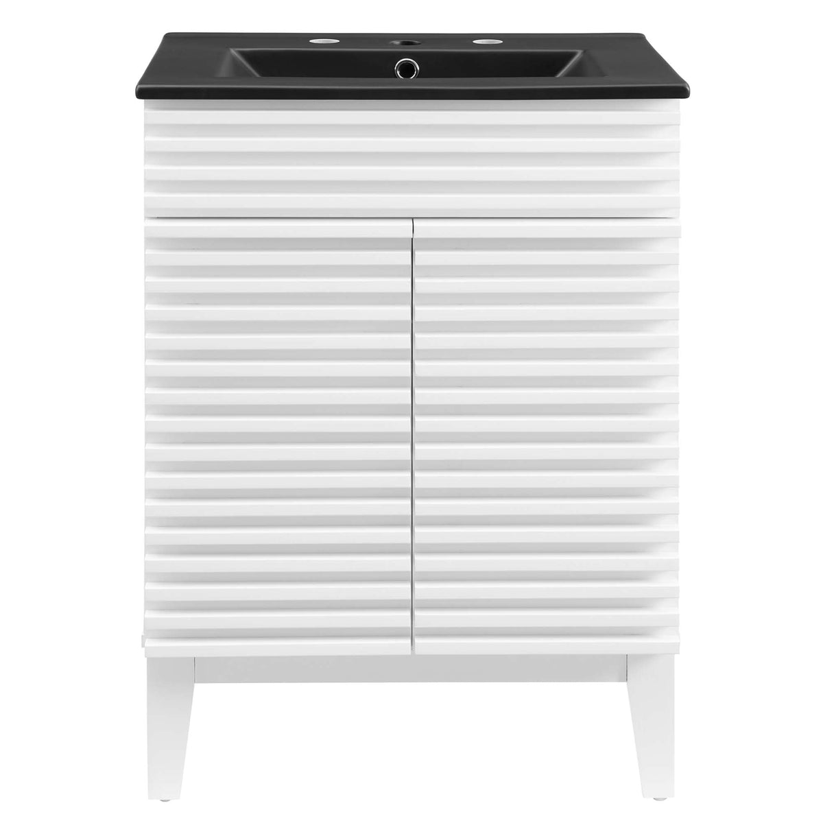 Render 24" Bathroom Vanity by Modway - Black Black / Walnut Black / White Black