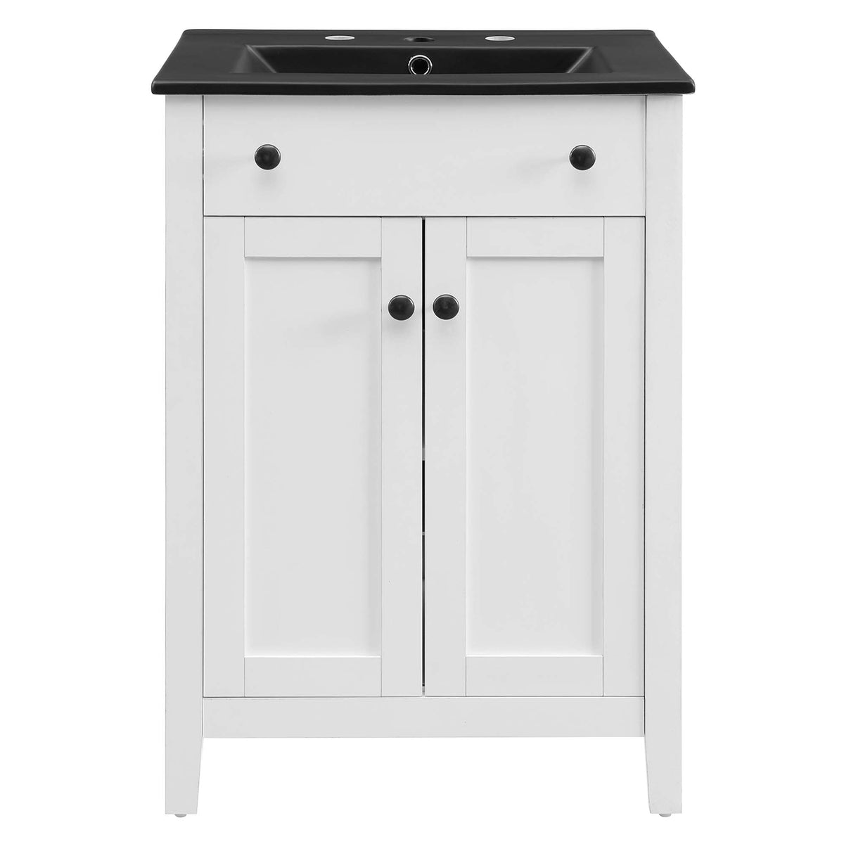 Nantucket 24" Bathroom Vanity by Modway - Gray Black / White Black