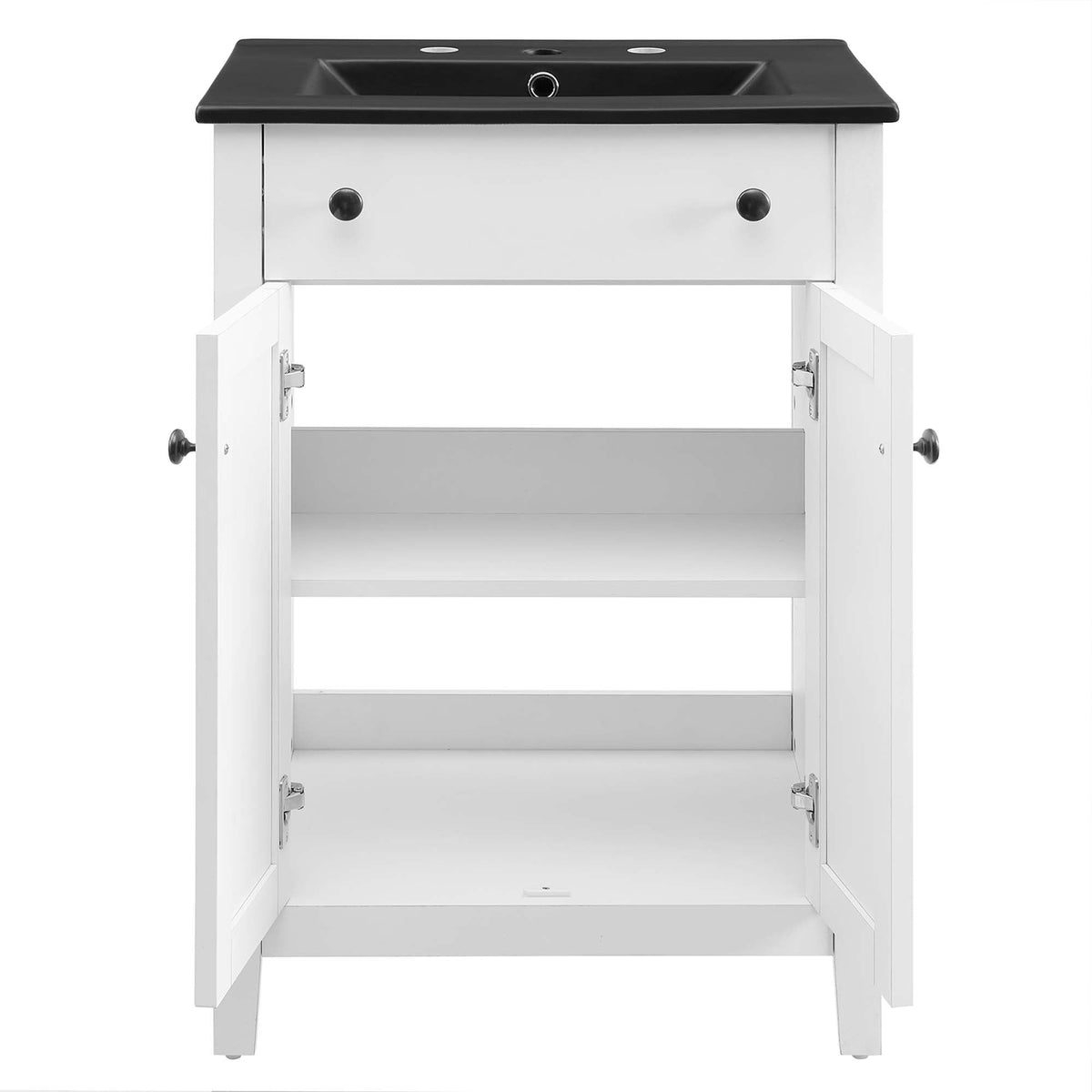 Nantucket 24" Bathroom Vanity by Modway - Gray Black / White Black