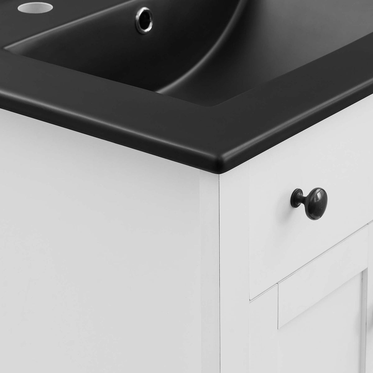 Nantucket 24" Bathroom Vanity by Modway - Gray Black / White Black