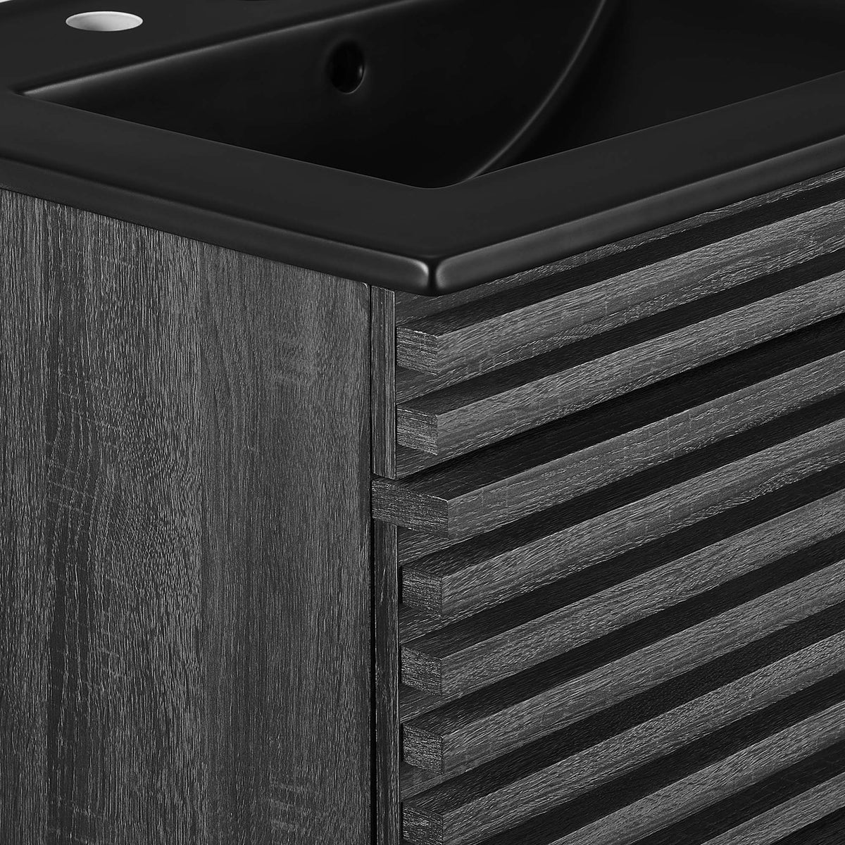 Render 24" Wall-Mount Bathroom Vanity by Modway - Charcoal Black / Oak Black / Walnut Black
