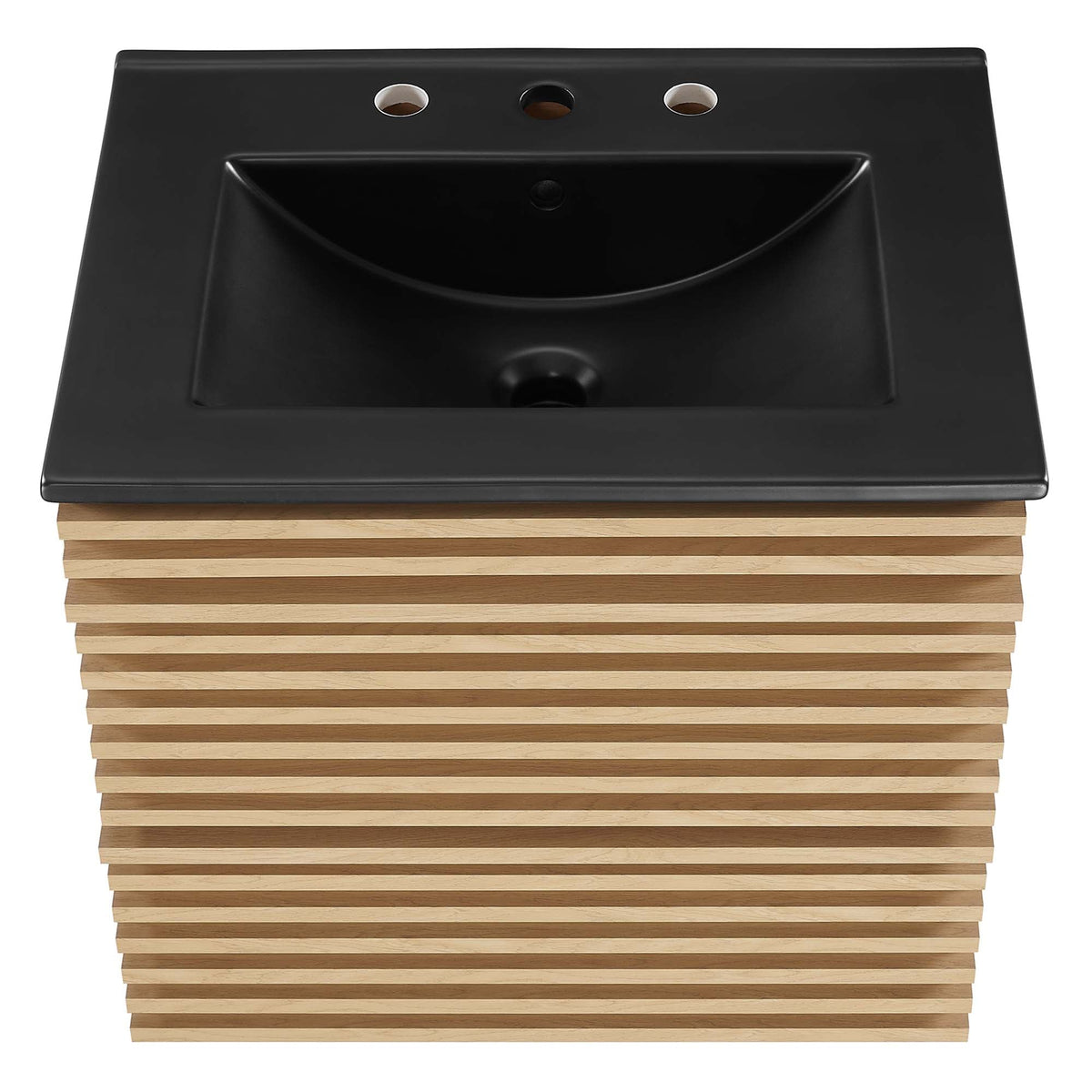 Render 24" Wall-Mount Bathroom Vanity by Modway - Charcoal Black / Oak Black / Walnut Black