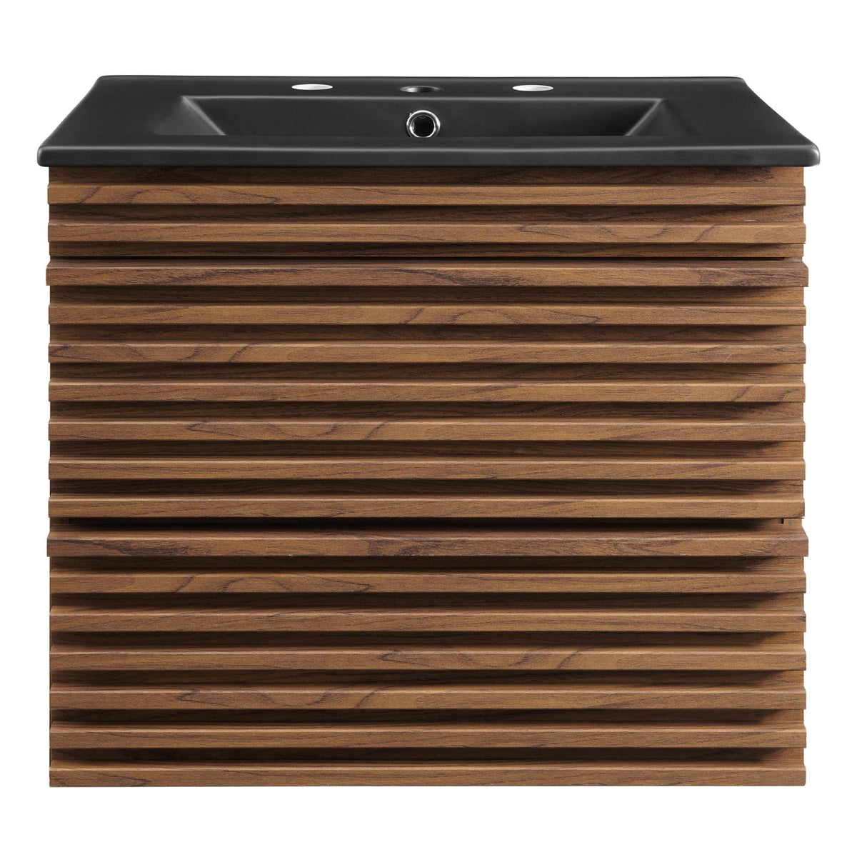 Render 24" Wall-Mount Bathroom Vanity by Modway - Charcoal Black / Oak Black / Walnut Black