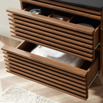 Render 24" Wall-Mount Bathroom Vanity by Modway - Charcoal Black / Oak Black / Walnut Black