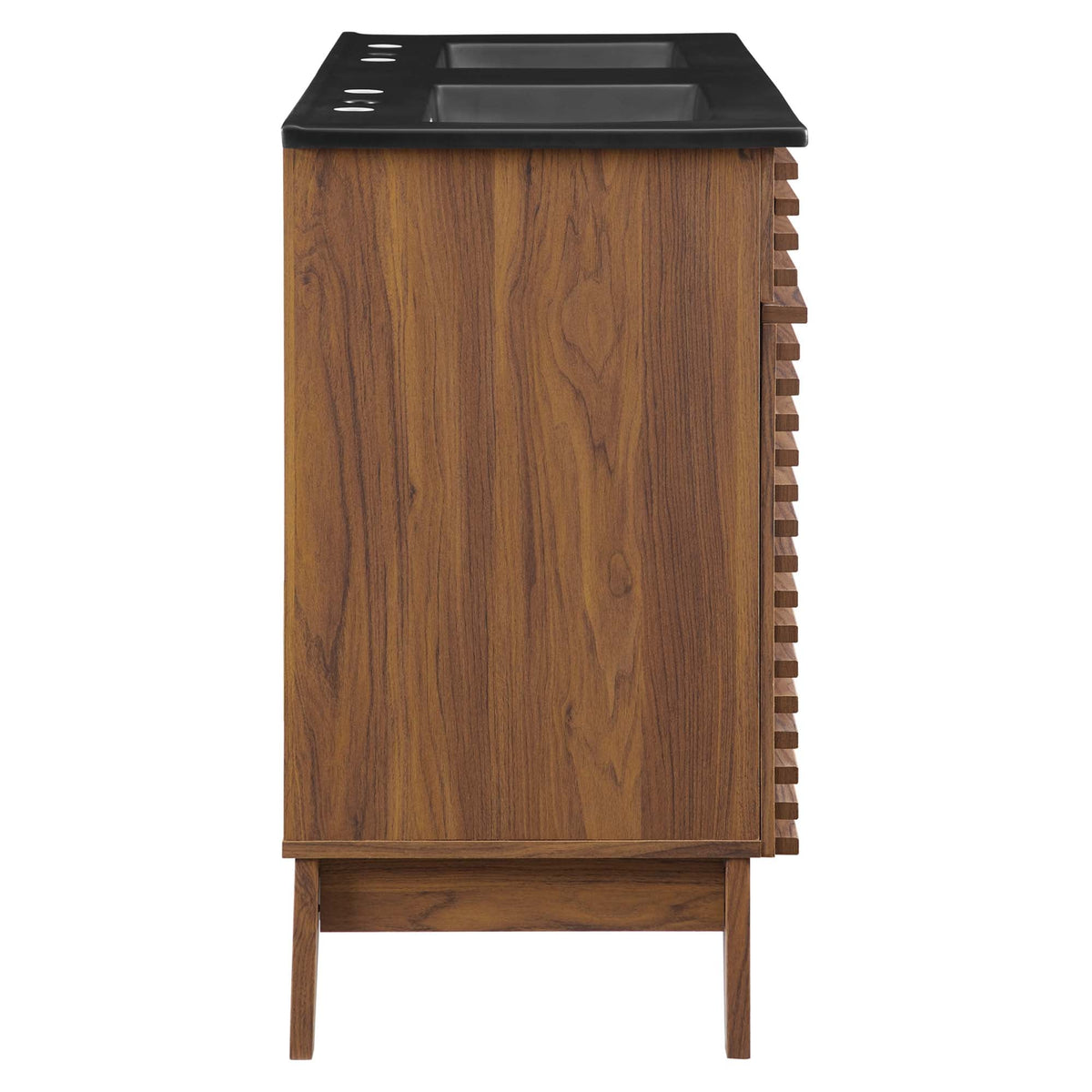Render 48" Double Sink Bathroom Vanity by Modway - Walnut Black
