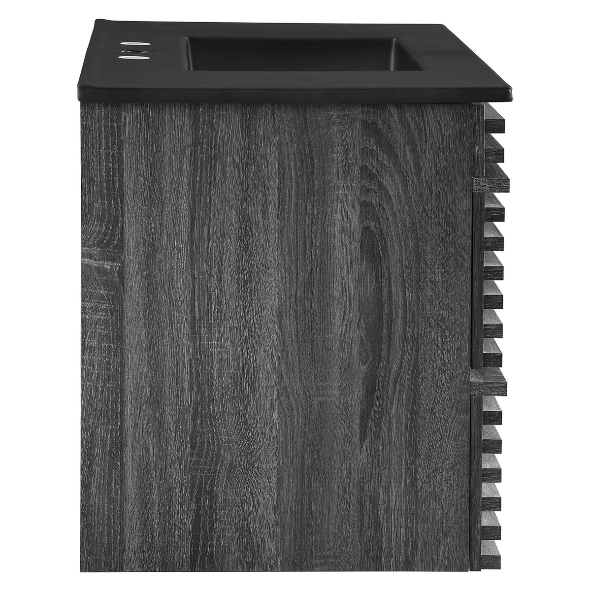 Render 36" Wall-Mount Bathroom Vanity by Modway - Charcoal Black / Oak Black / Walnut Black