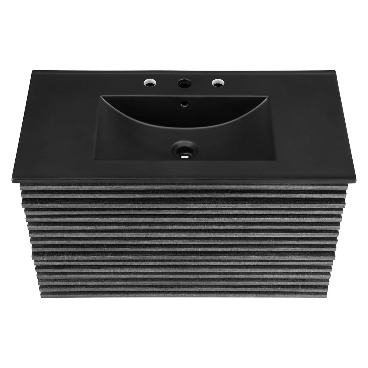 Render 36" Wall-Mount Bathroom Vanity by Modway - Charcoal Black / Oak Black / Walnut Black