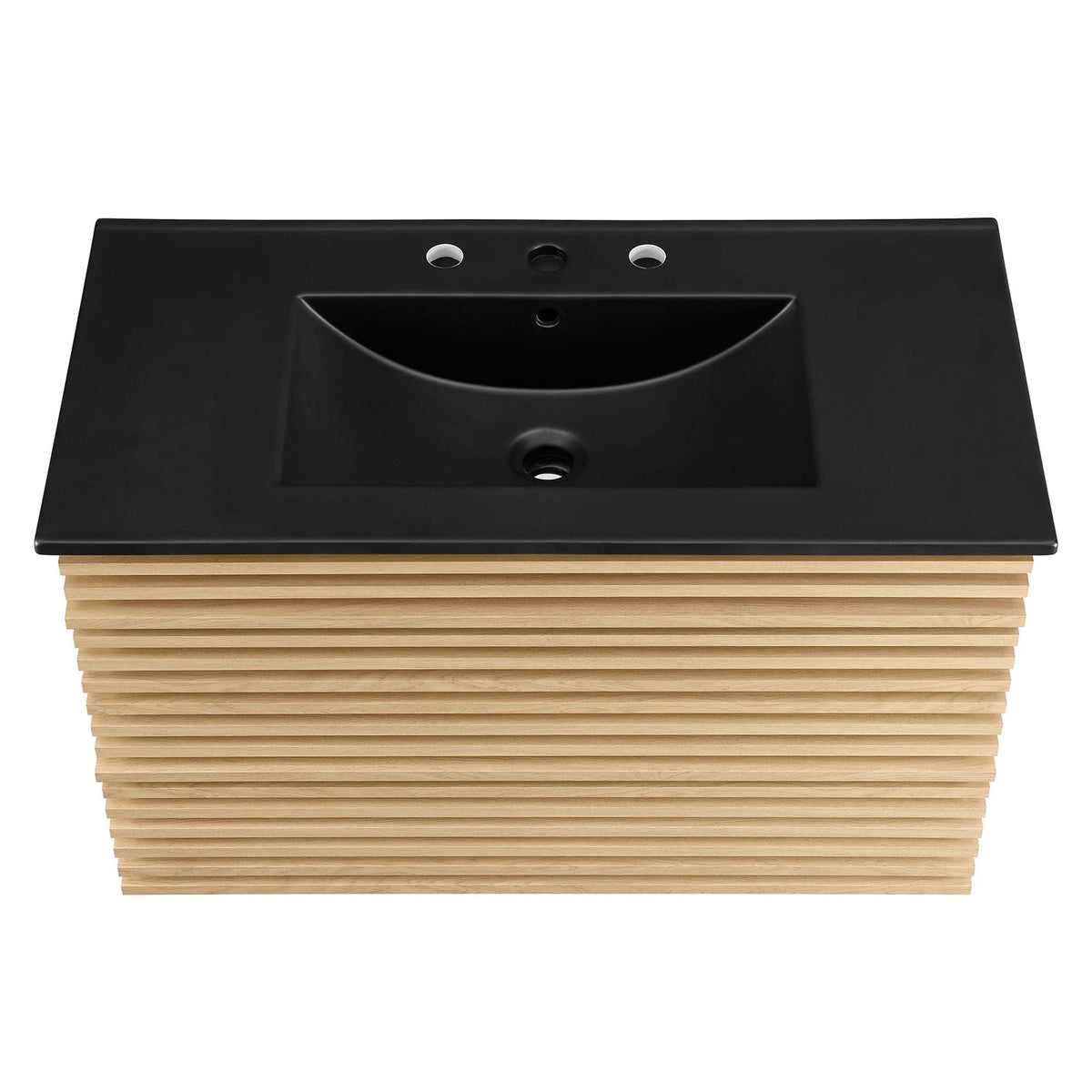 Render 36" Wall-Mount Bathroom Vanity by Modway - Charcoal Black / Oak Black / Walnut Black
