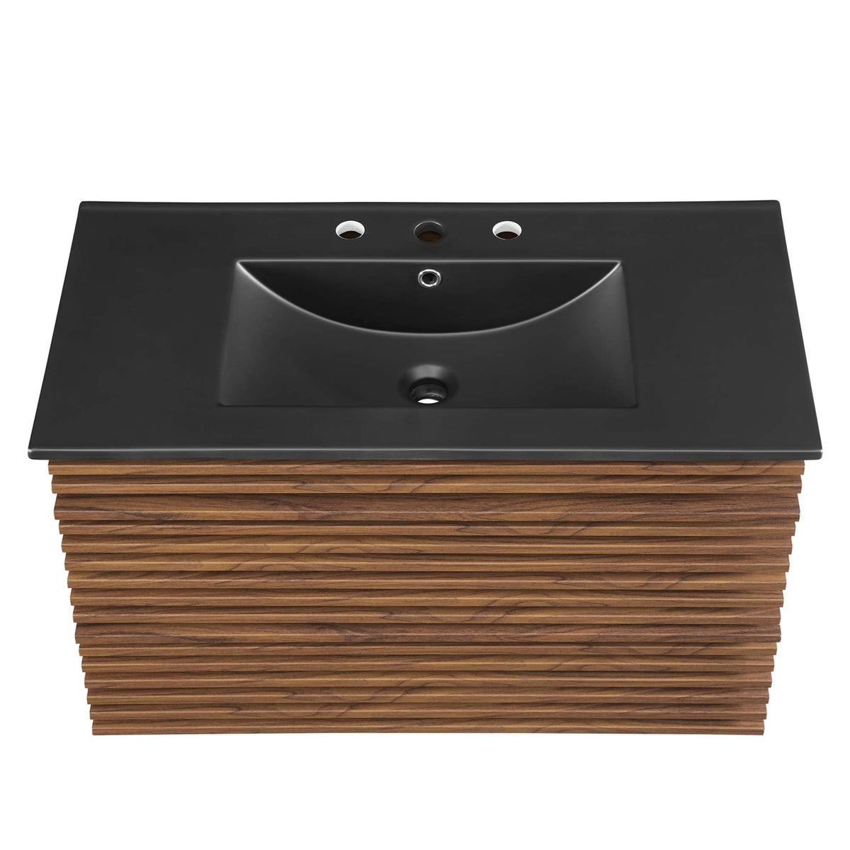 Render 36" Wall-Mount Bathroom Vanity by Modway - Charcoal Black / Oak Black / Walnut Black