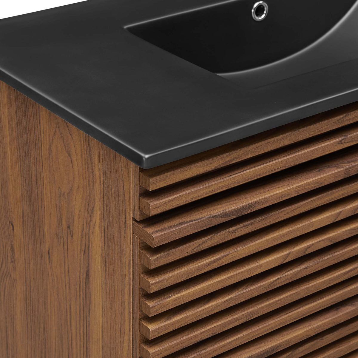 Render 36" Wall-Mount Bathroom Vanity by Modway - Charcoal Black / Oak Black / Walnut Black