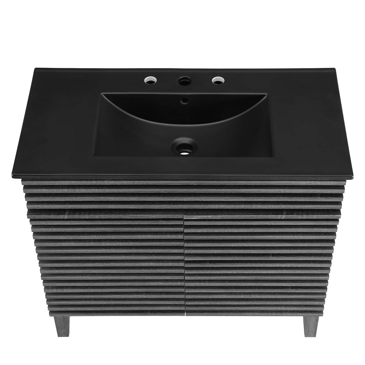 Render 36" Bathroom Vanity by Modway - Charcoal Black / Oak Black / Walnut Black
