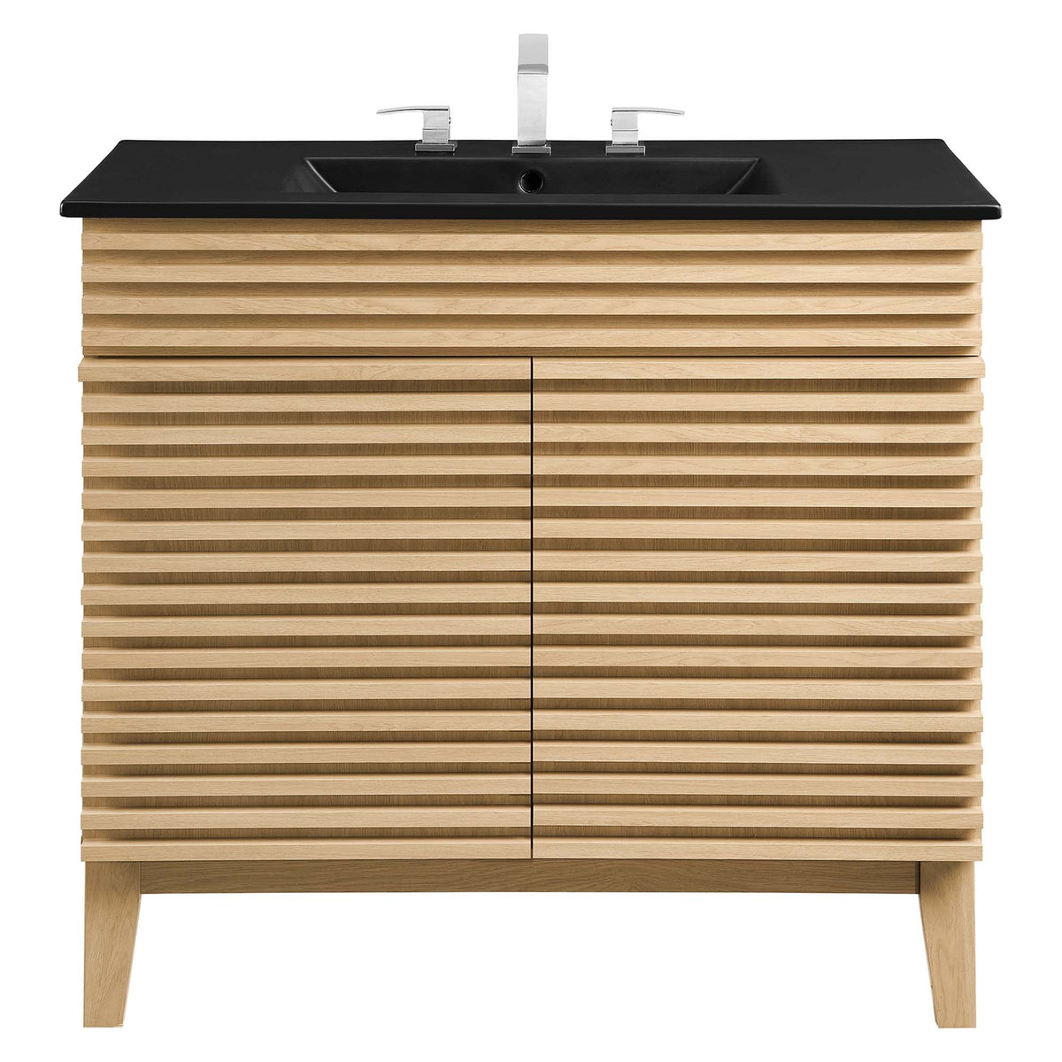 Render 36" Bathroom Vanity by Modway - Charcoal Black / Oak Black / Walnut Black