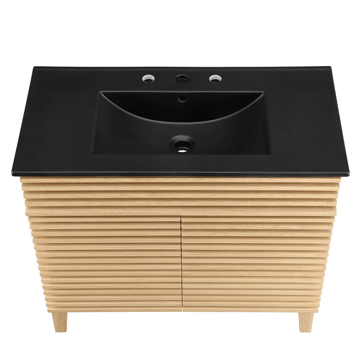 Render 36" Bathroom Vanity by Modway - Charcoal Black / Oak Black / Walnut Black