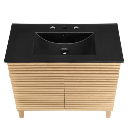 Render 36" Bathroom Vanity by Modway - Charcoal Black / Oak Black / Walnut Black