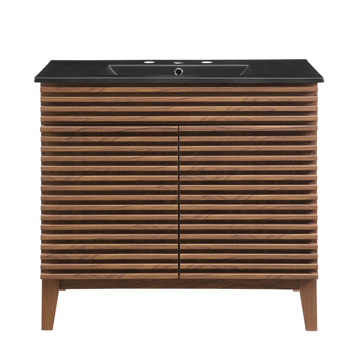 Render 36" Bathroom Vanity by Modway - Charcoal Black / Oak Black / Walnut Black