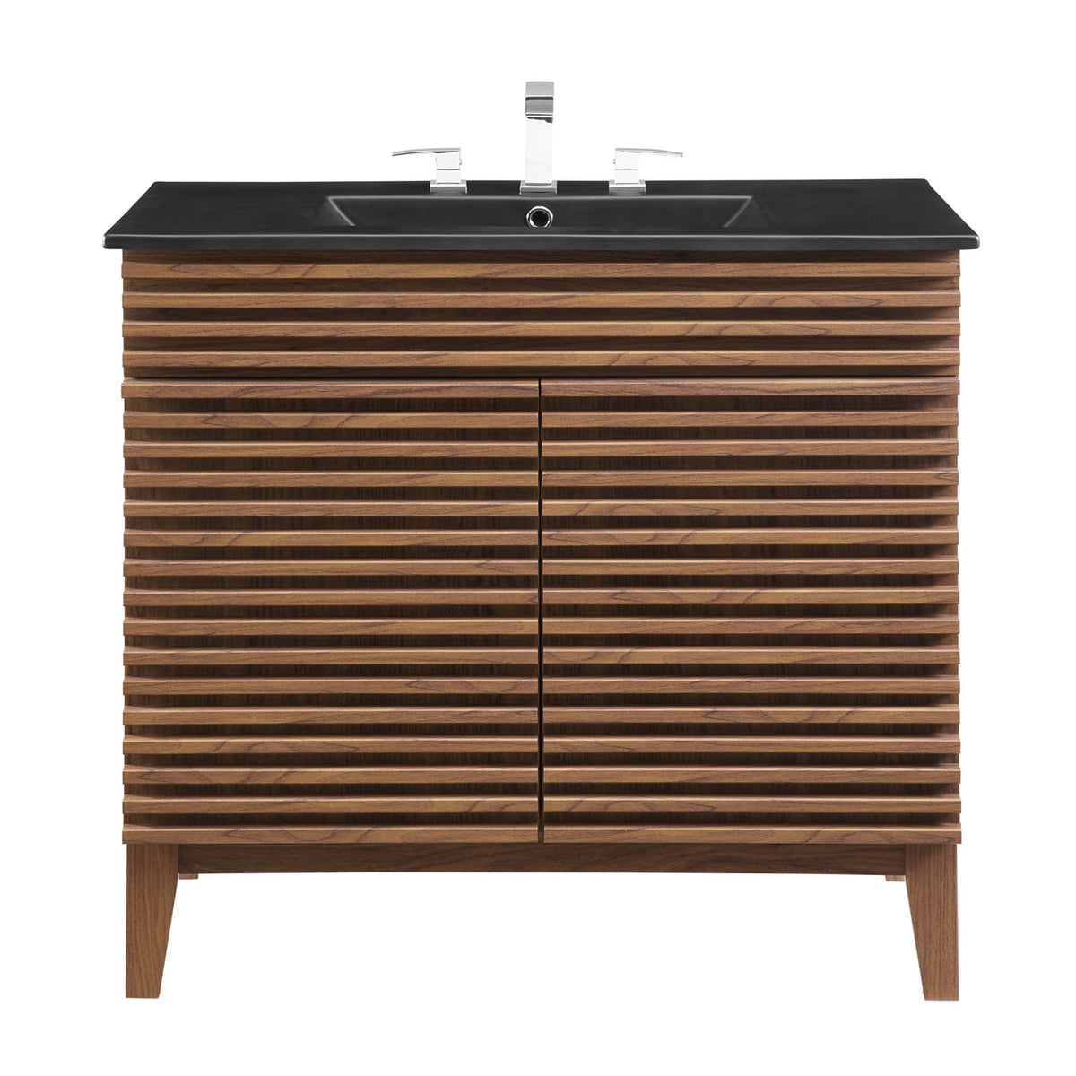 Render 36" Bathroom Vanity by Modway - Charcoal Black / Oak Black / Walnut Black