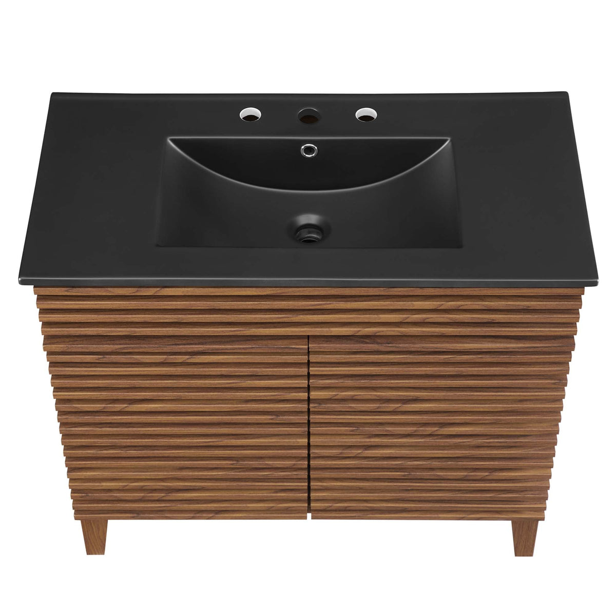 Render 36" Bathroom Vanity by Modway - Charcoal Black / Oak Black / Walnut Black