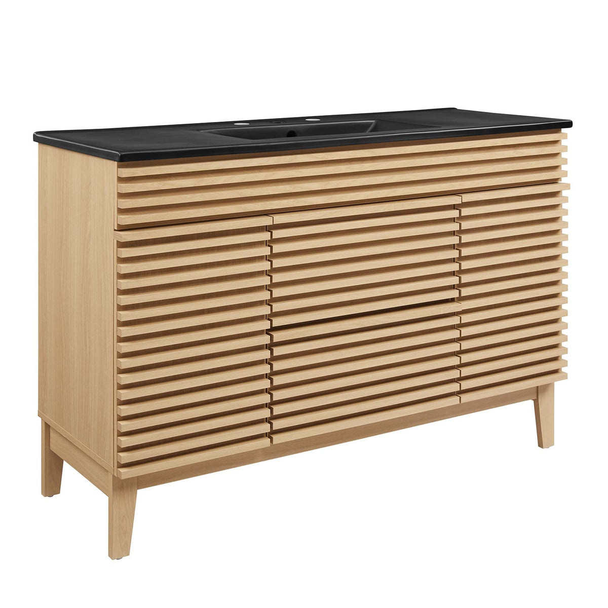Render 48" Single Sink Bathroom Vanity by Modway - Oak Black / Walnut Black