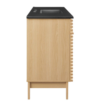 Render 48" Single Sink Bathroom Vanity by Modway - Oak Black / Walnut Black