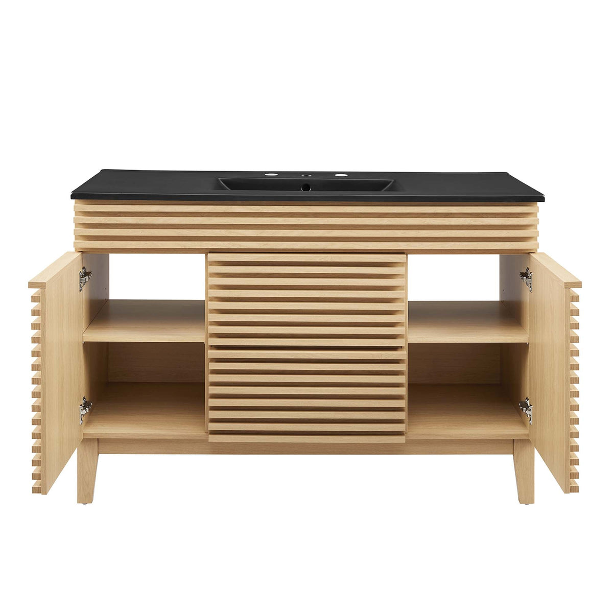 Render 48" Single Sink Bathroom Vanity by Modway - Oak Black / Walnut Black