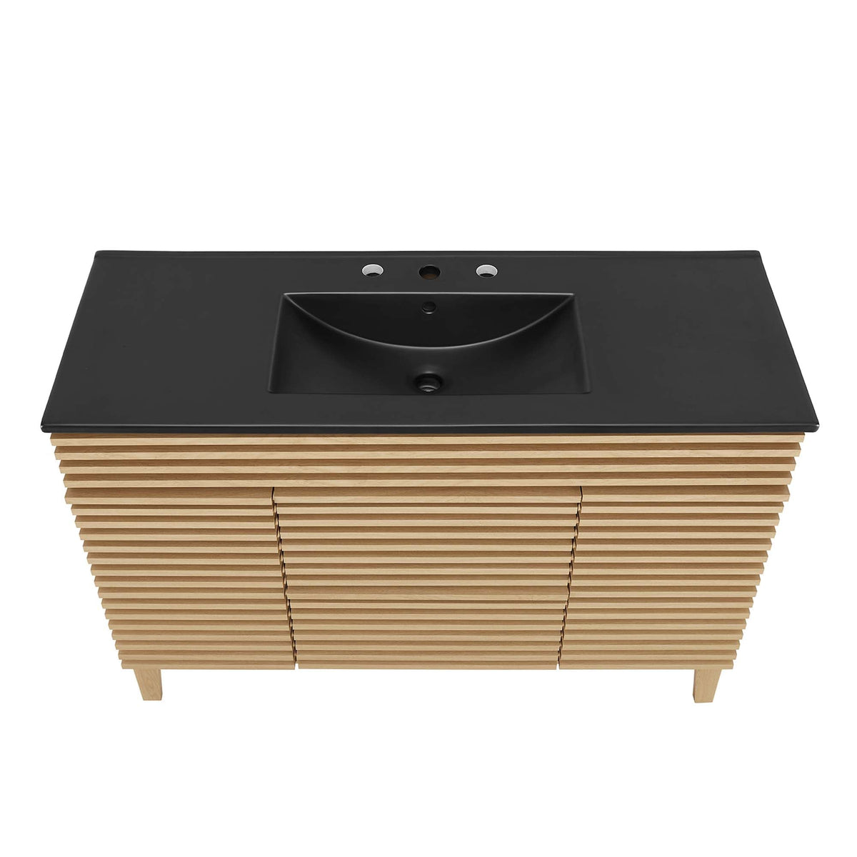 Render 48" Single Sink Bathroom Vanity by Modway - Oak Black / Walnut Black