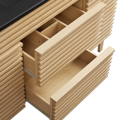 Render 48" Single Sink Bathroom Vanity by Modway - Oak Black / Walnut Black