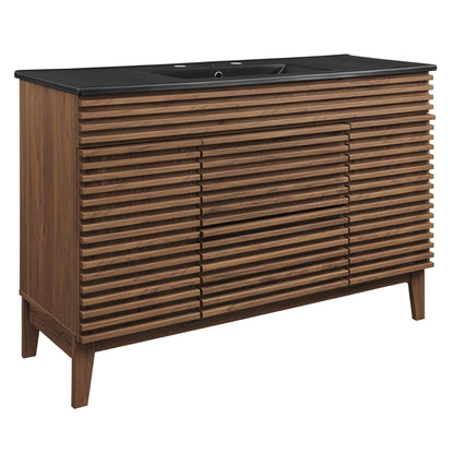 Render 48" Single Sink Bathroom Vanity by Modway - Oak Black / Walnut Black