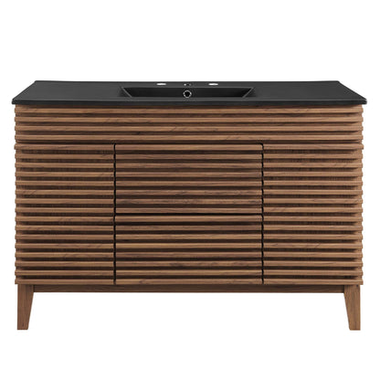 Render 48" Single Sink Bathroom Vanity by Modway - Oak Black / Walnut Black