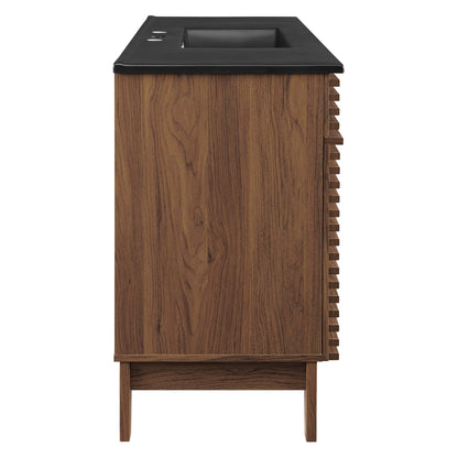 Render 48" Single Sink Bathroom Vanity by Modway - Oak Black / Walnut Black