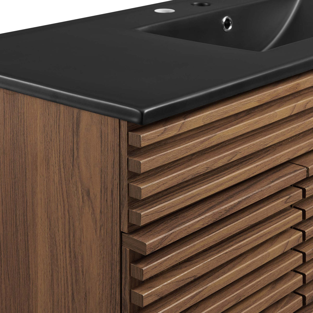 Render 48" Single Sink Bathroom Vanity by Modway - Oak Black / Walnut Black