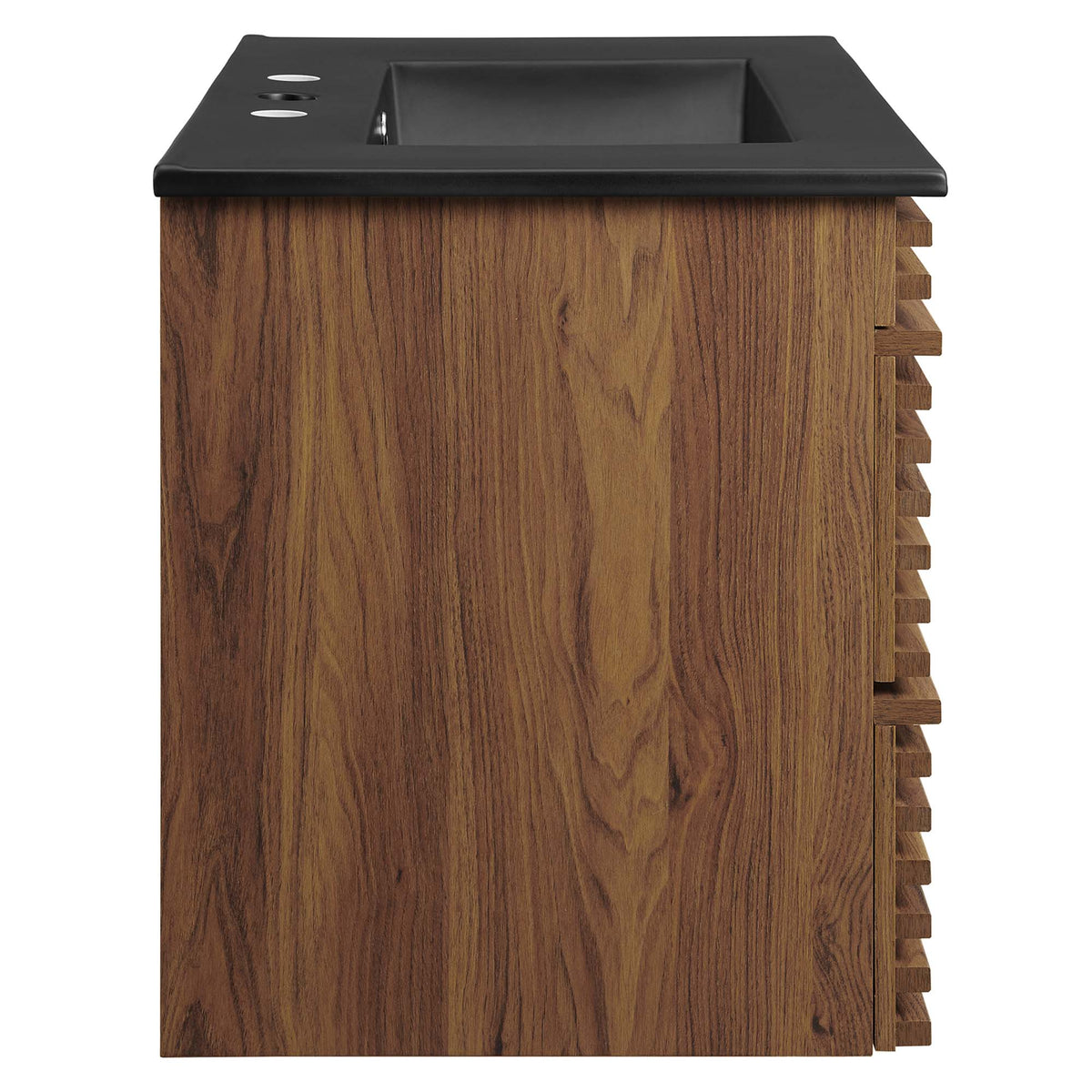 Render 30" Wall-Mount Bathroom Vanity by Modway - Oak Black / Walnut Black