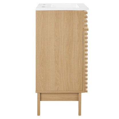 Render 18" Bathroom Vanity Cabinet by Modway - Oak White / Walnut White
