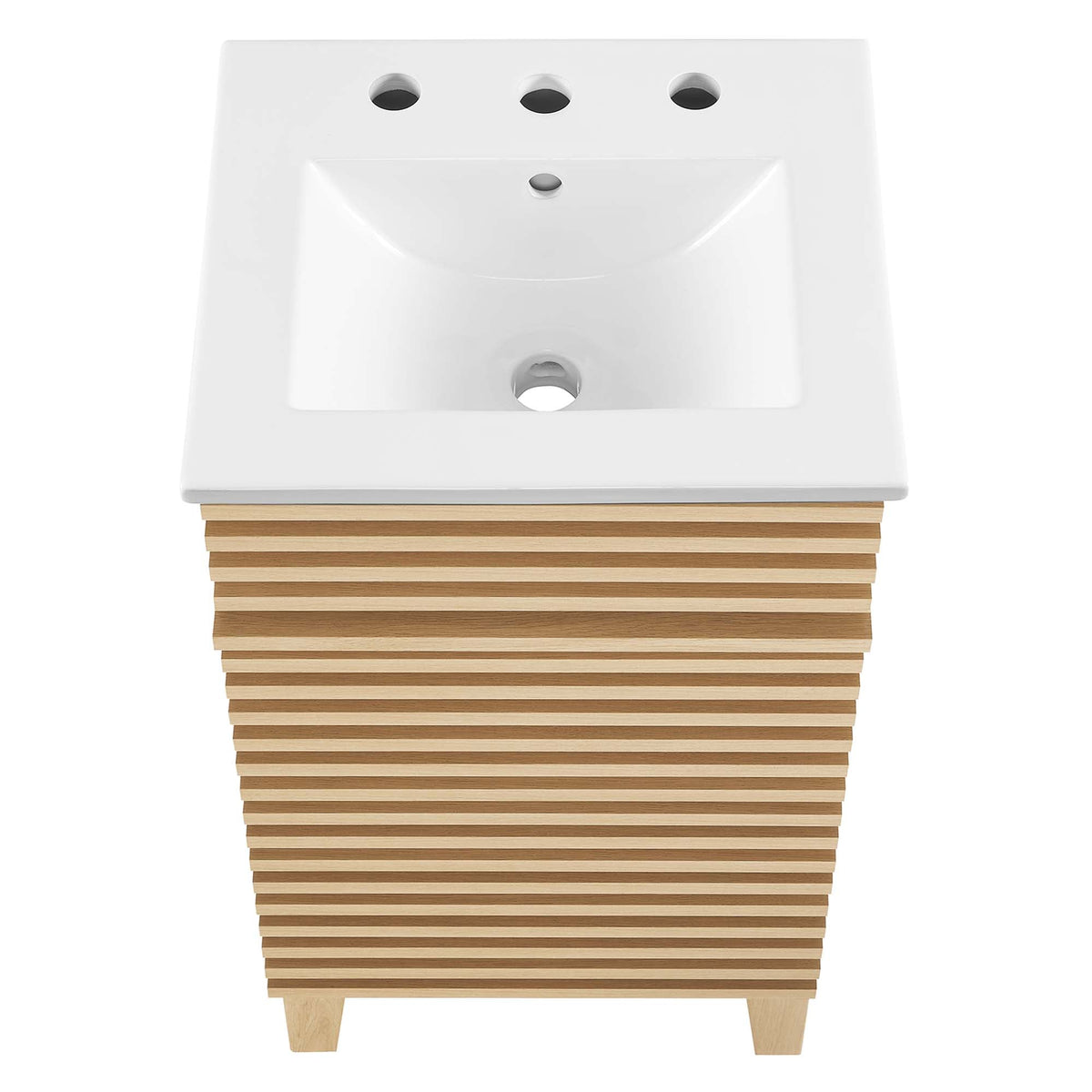 Render 18" Bathroom Vanity Cabinet by Modway - Oak White / Walnut White