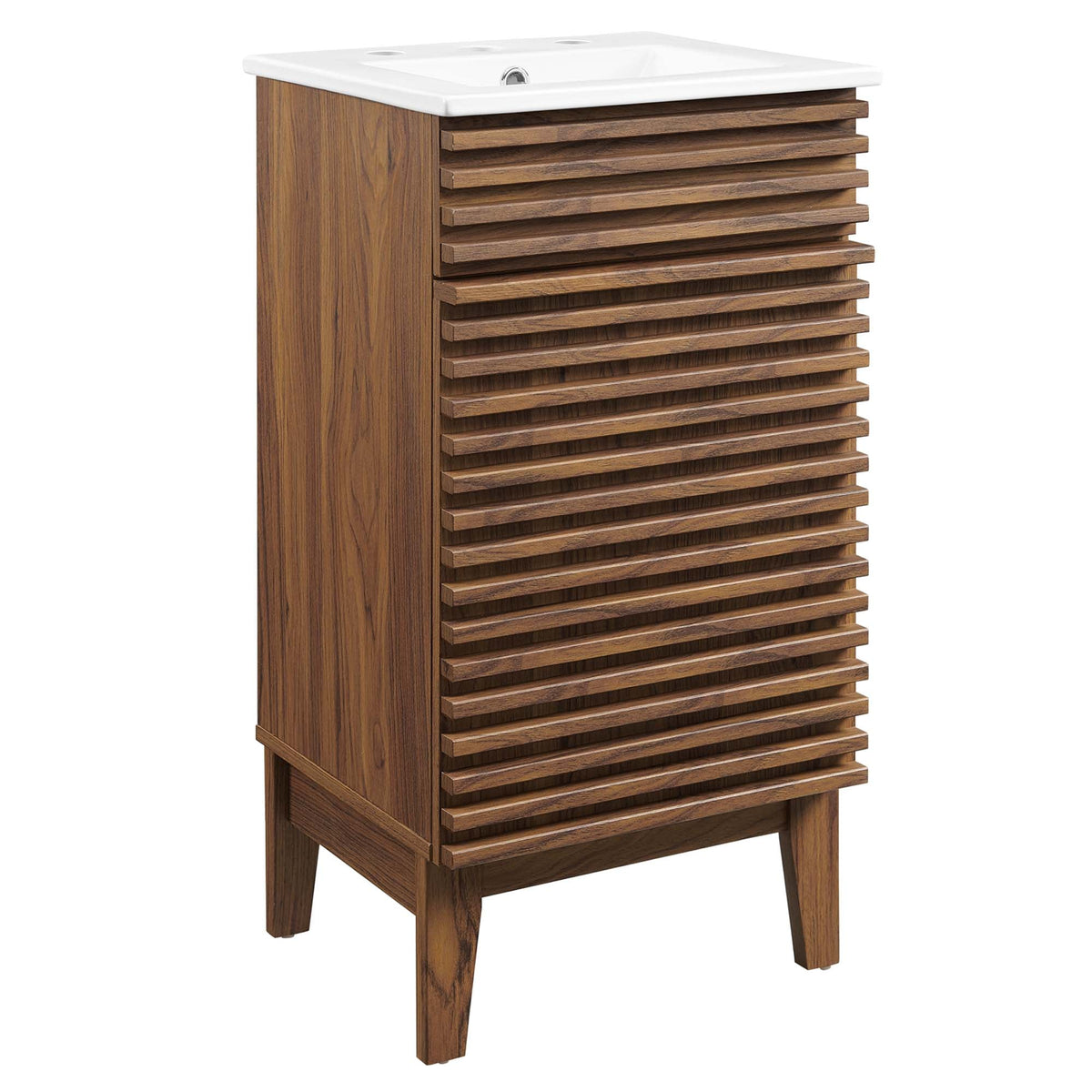 Render 18" Bathroom Vanity Cabinet by Modway - Oak White / Walnut White