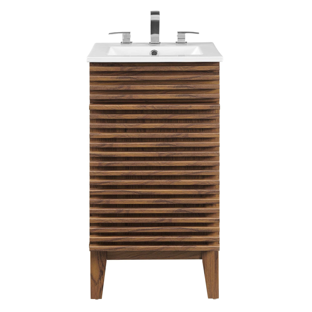 Render 18" Bathroom Vanity Cabinet by Modway - Oak White / Walnut White