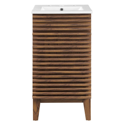 Render 18" Bathroom Vanity Cabinet by Modway - Oak White / Walnut White