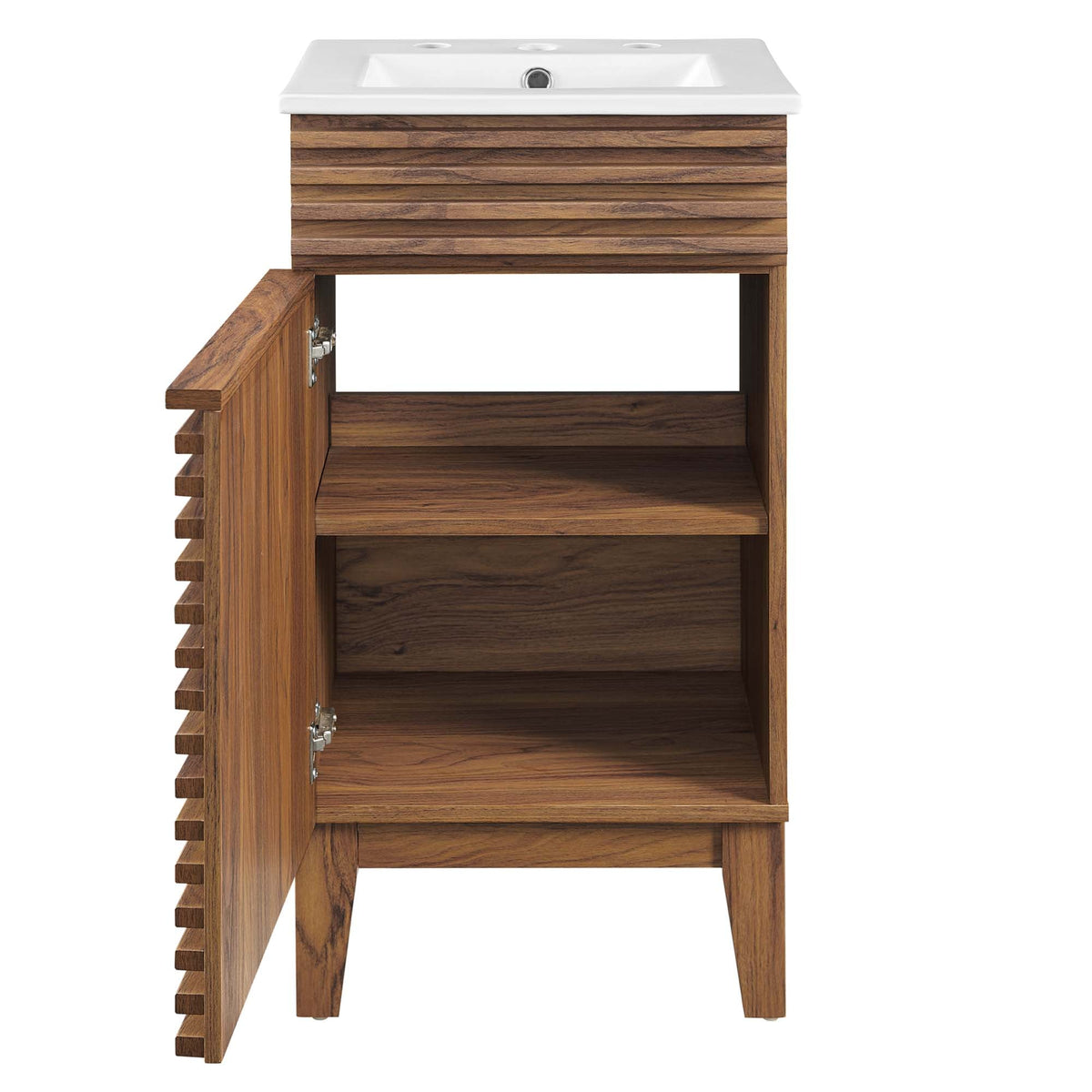 Render 18" Bathroom Vanity Cabinet by Modway - Oak White / Walnut White