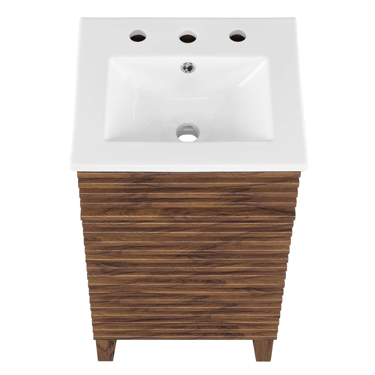 Render 18" Bathroom Vanity Cabinet by Modway - Oak White / Walnut White