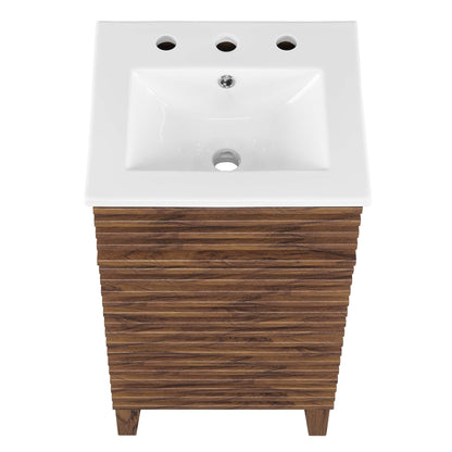 Render 18" Bathroom Vanity Cabinet by Modway - Oak White / Walnut White