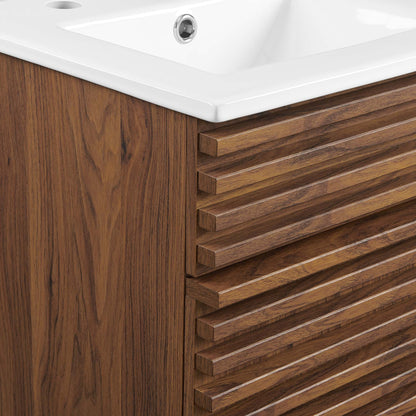 Render 18" Bathroom Vanity Cabinet by Modway - Oak White / Walnut White