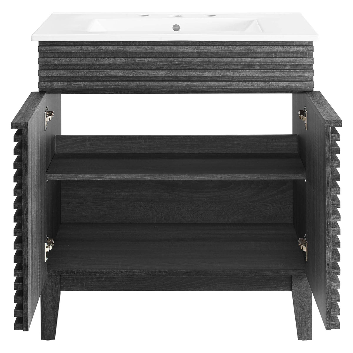 Render 30" Bathroom Vanity Cabinet by Modway - Charcaol White / Oak White / Walnut White