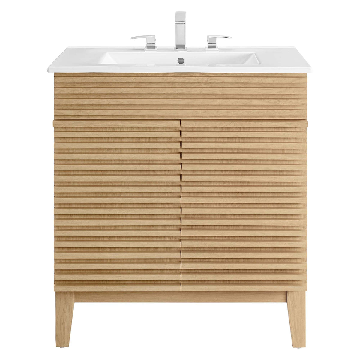 Render 30" Bathroom Vanity Cabinet by Modway - Charcaol White / Oak White / Walnut White